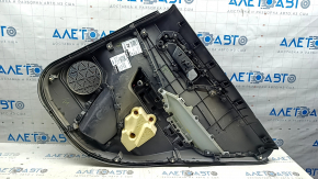 Door trim card rear left Toyota Rav4 19-25 black, armrest leather black, plastic insert black, chrome molding, scratches