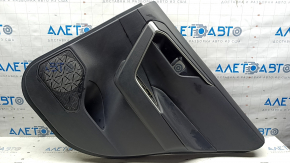 Door trim card rear right Toyota Rav4 19-24 black, armrest leather black, plastic insert black, chrome molding, scratches