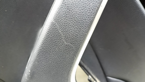 Door trim card rear right Toyota Rav4 19-24 black, armrest leather black, plastic insert black, chrome molding, scratches