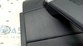Door trim card rear right Toyota Rav4 19-24 black, armrest leather black, plastic insert black, chrome molding, scratches