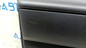 Door trim card front left Toyota Rav4 19-24 black, armrest leather black, insert plastic black, chrome molding, scratches