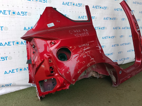 Quarter wing rear right Ford C-max MK2 13-18 sawed off with the central pillar, red, rusty, after repair, pokes