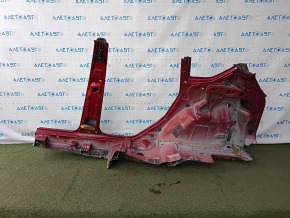 Quarter wing rear right Ford C-max MK2 13-18 sawed off with the central pillar, red, rusty, after repair, pokes