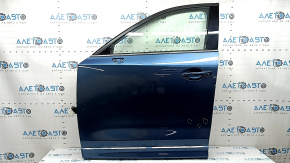 Front left door assembly Mazda CX-5 17-25 keyless, triplex, blue 45B, dents, scratches on the trim