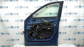 Front right door assembly Mazda CX-5 17-25 keyless, triplex, blue 45B, dents, scratches on the trim