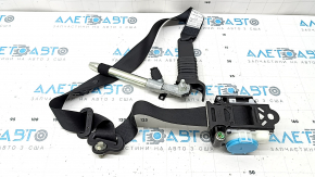 Driver's seat belt with tensioner and squib for Mazda CX-5 21-25, black, with black fastening