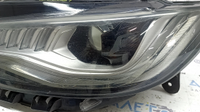 Left front headlight assembly Lincoln MKZ 17-19 level 7, LED type 2, chips, needs polishing, scratches