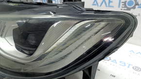 Left front headlight assembly Lincoln MKZ 17-19 level 7, LED type 2, chips, needs polishing, scratches