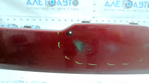 Bare front bumper Lincoln MKZ 17-20 without parking sensors, without towing hook, red, worn, scratches, chips, non-factory holes, pressed, cracked mount, tears