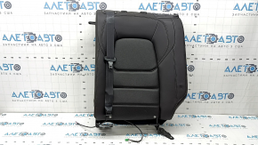 Backrest of the rear row 2nd row left Mazda CX-5 19-23 brown leather with perforation, with a black belt, heated, dented, scratches, tears on the back