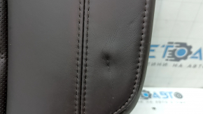 Backrest of the rear row 2nd row left Mazda CX-5 19-23 brown leather with perforation, with a black belt, heated, dented, scratches, tears on the back