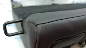 Backrest of the rear row 2nd row left Mazda CX-5 19-23 brown leather with perforation, with a black belt, heated, dented, scratches, tears on the back