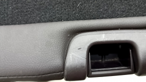 Backrest of the rear row 2nd row left Mazda CX-5 19-23 brown leather with perforation, with a black belt, heated, dented, scratches, tears on the back