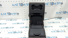 Rear seat armrest 2nd row Mazda CX-5 19-23 brown leather, with heating buttons, with USB, dented, without headrest