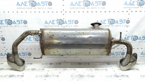 The rear muffler with a barrel for a Nissan Murano z52 15-24 is rusty and the bolts are broken
