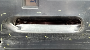 The left underbody protection of Nissan Murano z52 15-24 is dented and torn