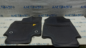 Set of floor mats for Toyota Rav4 19-25 black rubber, scuffs, tears