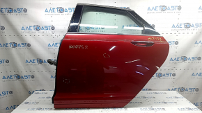 Door assembly rear left Lincoln MKZ 13-20 keyless, red RR, bumps, cracked side trims