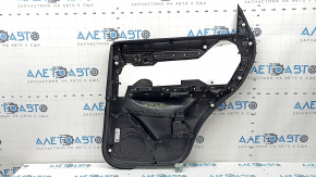 Door trim card rear left Mazda CX-5 17-23 black, armrest leather brown, trim with chrome molding under the tree, BOSE, dented, scratches
