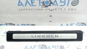 Front right door sill plate Lincoln MKZ 17-20 chrome with backlight, black, scratches, dry cleanable