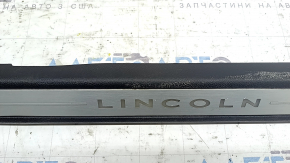 Front right door sill plate Lincoln MKZ 17-20 chrome with backlight, black, scratches, dry cleanable
