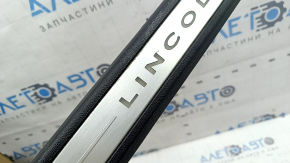 Front right door sill plate Lincoln MKZ 17-20 chrome with backlight, black, scratches, dry cleanable