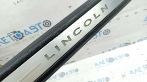Front right door sill plate Lincoln MKZ 17-20 chrome with backlight, black, scratches, dry cleanable