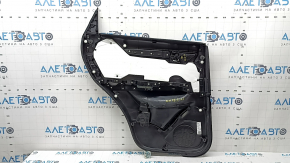 Door trim card rear right Mazda CX-5 17-23 black, armrest leather brown, trim with chrome molding under the tree, BOSE, scratches, dents