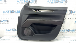 Door trim, front right card, Mazda CX-5 17-23, black, armrest, brown leather, trim with chrome molding under the tree, BOSE, dents, worn