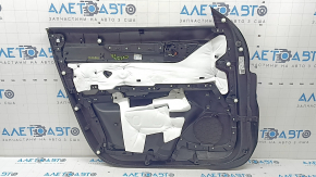 Door trim, front right card, Mazda CX-5 17-23, black, armrest, brown leather, trim with chrome molding under the tree, BOSE, dents, worn
