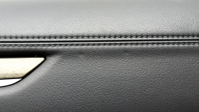 Door trim, front right card, Mazda CX-5 17-23, black, armrest, brown leather, trim with chrome molding under the tree, BOSE, dents, worn