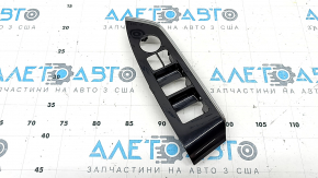 Front left window lift control trim Mazda CX-5 17-25, gloss black, with chrome molding, scratches