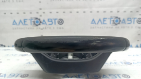 Steering wheel bare Lincoln MKZ 13-20 black leather, scratches, stitching is torn, worn