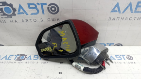Left side mirror assembly Lincoln MKZ 17-20 11 pins, turn signal, heated, projection, chrome, red with chrome
