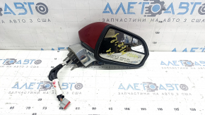 Right side mirror assembly Lincoln MKZ 17-20 11 pins, turn signal, heated, projection, chrome, red with chrome