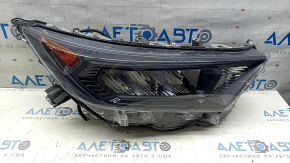 Front right headlight Toyota Rav4 19-24 reflector, black, USA built scratches
