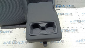 Right rear row backrest Toyota Rav4 19-25 fabric, black, hybrid, with belt, scratches on plastic, scratch on fabric
