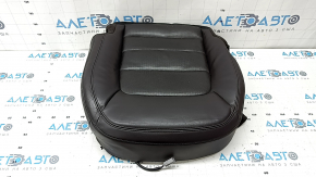 Mazda CX-5 17-23 passenger seat cushion upholstery, brown leather, heated, with blower fan, perforated, worn