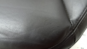 Mazda CX-5 17-23 passenger seat cushion upholstery, brown leather, heated, with blower fan, perforated, worn