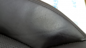 Mazda CX-5 17-23 passenger seat cushion upholstery, brown leather, heated, with blower fan, perforated, worn