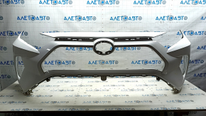 Front bare bumper Toyota Rav4 19-25 without parking sensors, USA built, white 040, scratches
