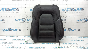 Mazda CX-5 17-23 driver's seat back upholstery, brown leather, heated, with blower fan, perforated, worn, scratched, dented