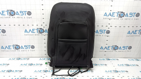 Mazda CX-5 17-23 driver's seat back upholstery, brown leather, heated, with blower fan, perforated, worn, scratched, dented