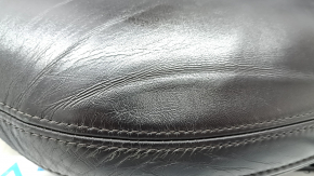 Mazda CX-5 17-23 driver's seat back upholstery, brown leather, heated, with blower fan, perforated, worn, scratched, dented