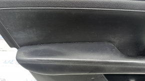 Door trim, front left card, Lincoln MKZ 17-20, black with black leather insert, black leather armrest, aluminum insert, under the tweeter, with backlight, with a handle, with buttons for central locking, seat memory and opening the fuel filler flap, bumps, scratches
