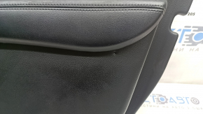 Door trim, front right card, Lincoln MKZ 17-20, black with black leather insert, black leather armrest, aluminum insert, under the tweeter, with illumination, with a handle, with central lock buttons, butt, for dry cleaning