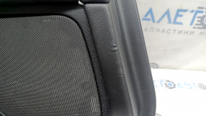 Door trim, rear left card, Lincoln MKZ 17-20, black with black leather insert, black leather armrest, aluminum insert, under the tweeter, with a handle, fabric tear, armrest needs dry cleaning, leather has turned white