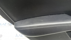 Door trim, rear left card, Lincoln MKZ 17-20, black with black leather insert, black leather armrest, aluminum insert, under the tweeter, with a handle, fabric tear, armrest needs dry cleaning, leather has turned white