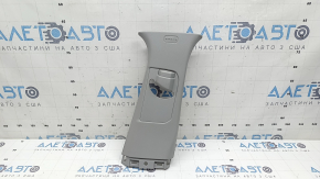 Center pillar trim, upper belt, right, Jeep Grand Cherokee WL 21-23, gray, with plug, scratches