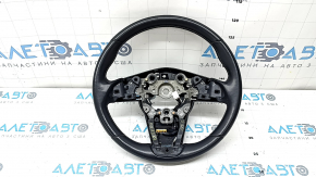 Naked steering wheel Mazda CX-5 20-25, black leather, heated, gray stitching, scratches, needs cleaning